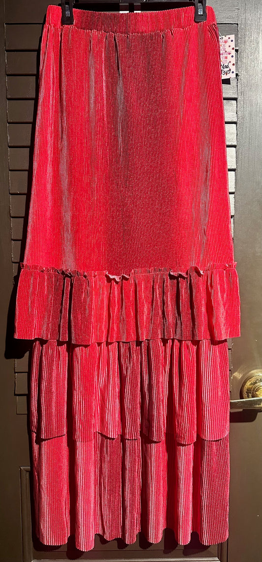 Ribbed Maxi Ruffled Skirt (2 Options)