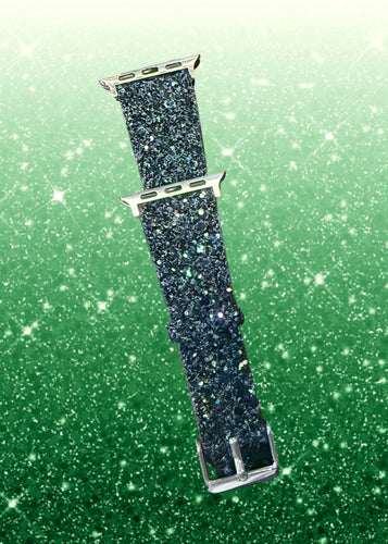 Bedazzled Black & Purple Apple Watch Band