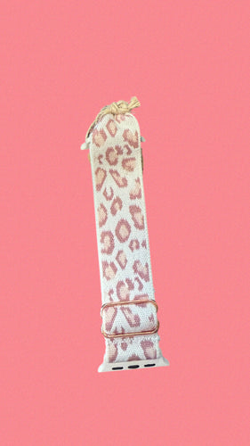 Mauve Pink Leopard Apple Watch Band