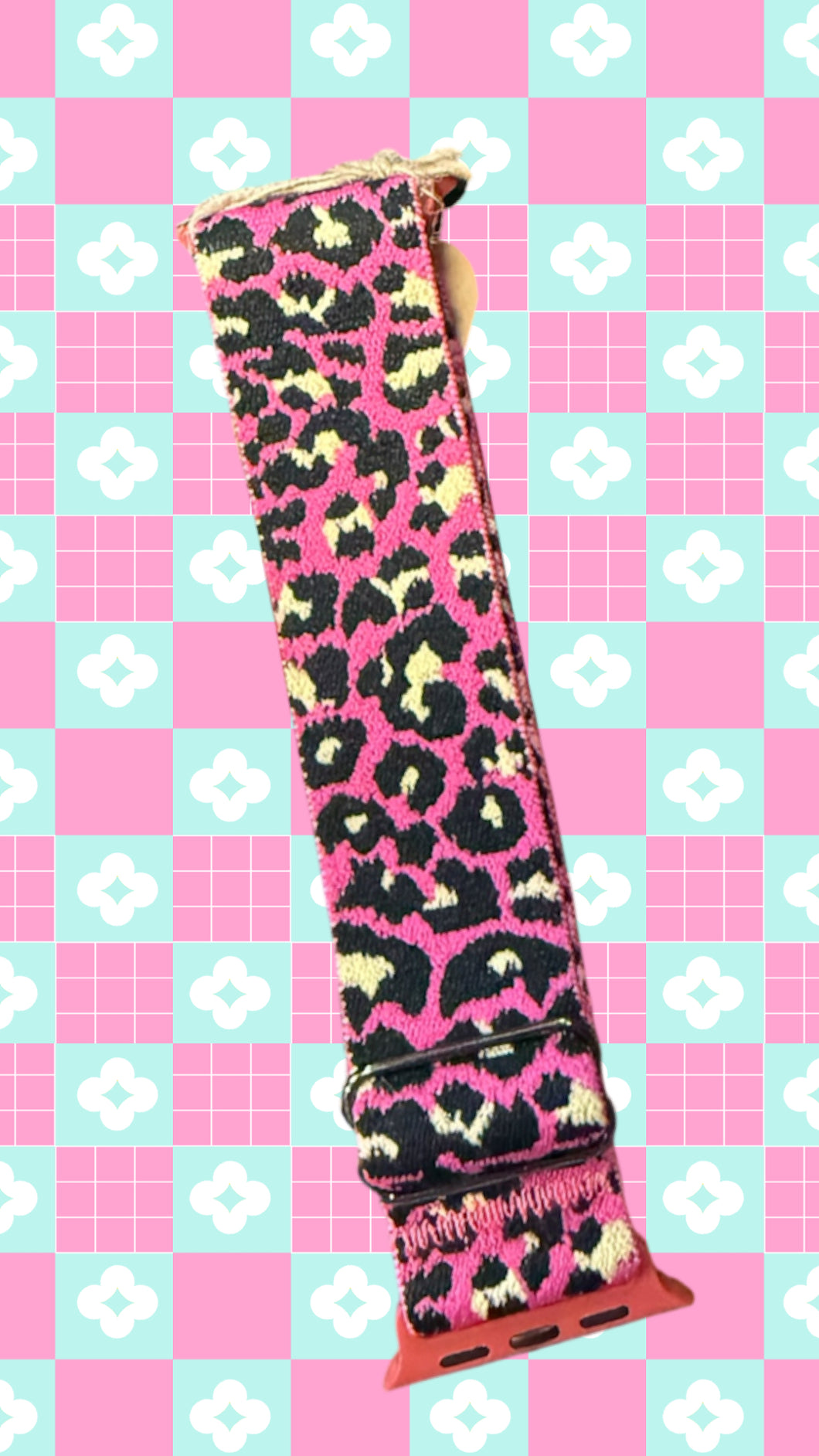 Bold Pink Leopard Apple Watch Band