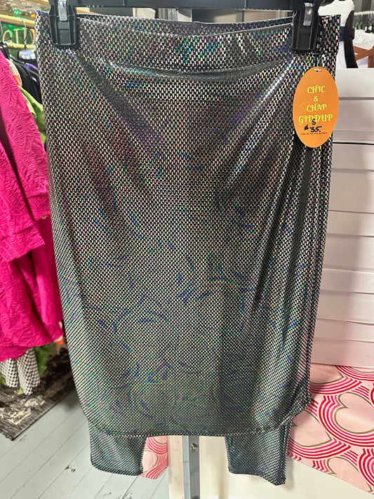 Multi-Colored Holographic Athletic Skirt W/ Leggings