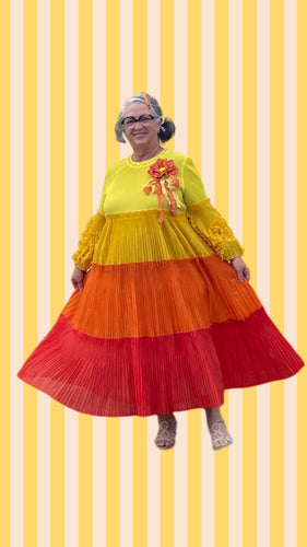 Pleated & Pearl OSFM Dress (Color Options)