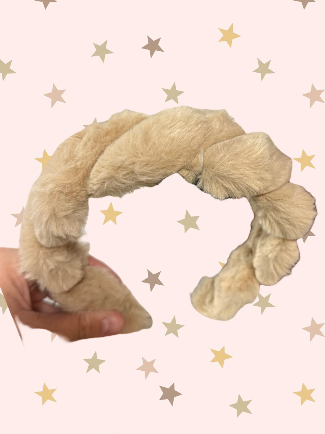 Light Pink Fuzzy Twisted Headband
