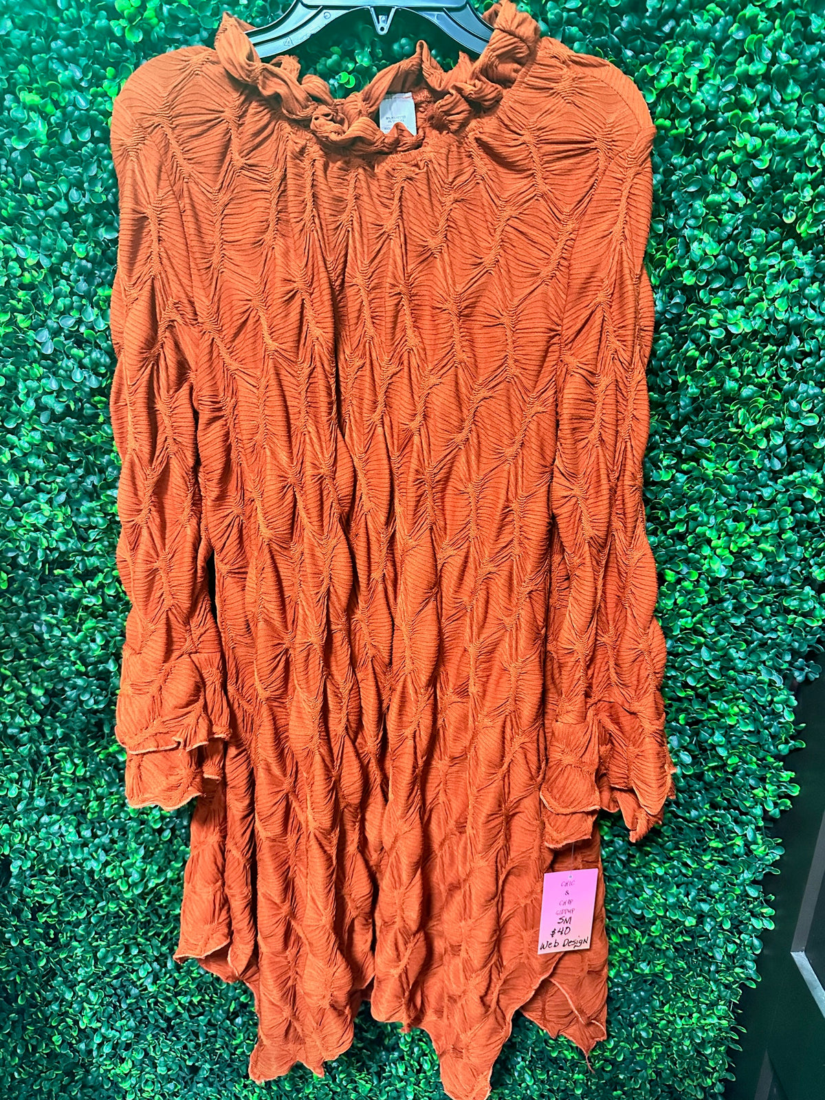 Orange Web Design/Bubbled Top/Tunic