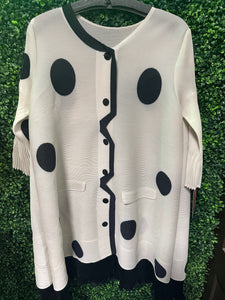 Designer Style Polka Dot Jacket/Top