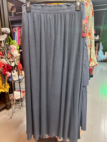 Blue Linen Maki Skirt