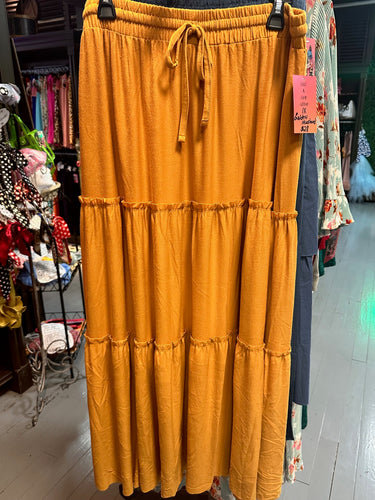Maxi Drawstring Tie Plus Size Skirt