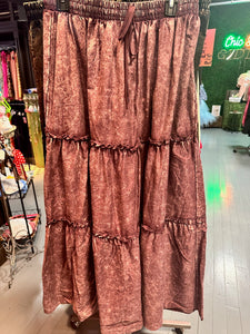 Frosted Grape Stonewash Maxi Skirt