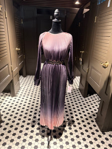 Pleated Multi-Color Dress With Belt (3 Options)