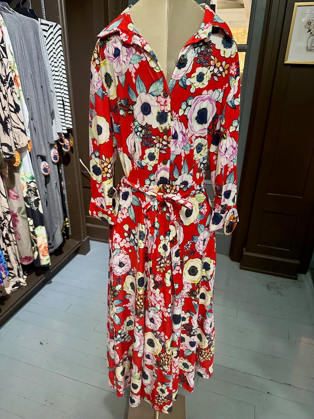 Floral Printed Belted Dress (2 Options)