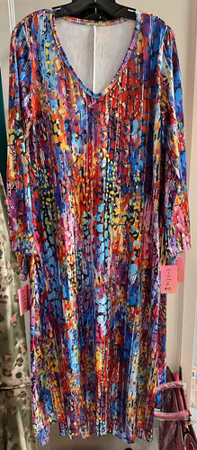 Multi-Colored Patterned Maxi Dress