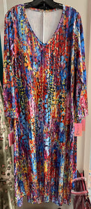 Multi-Colored Patterned Maxi Dress