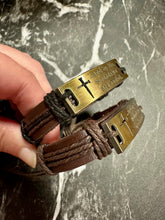 Load image into Gallery viewer, "By His Wounds We Are Healed" Leather Bracelet