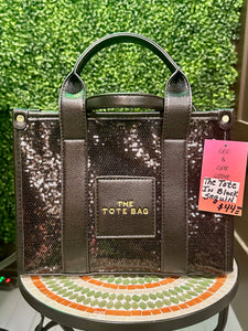 Black Sequin "The Tote Bag" Purse