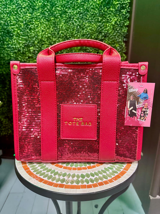 Red Sequin "The Tote Bag" Purse