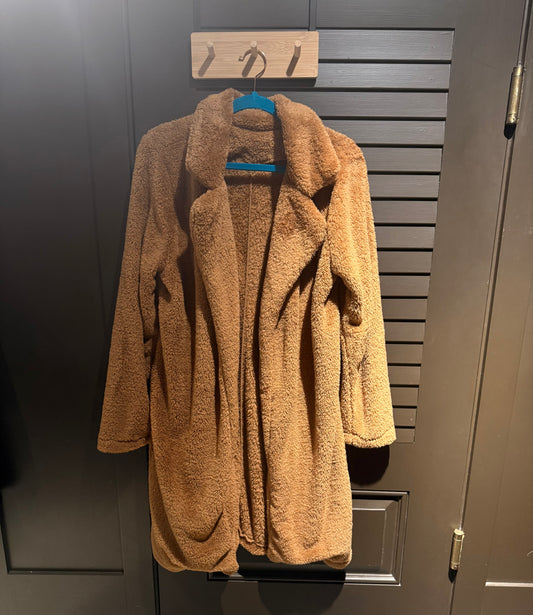 Long Fuzzy Open Jacket/Coat