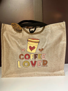 "Coffee Lover" Large Tote Bag