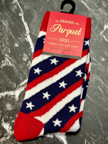 Patriotic Women's Striped/Star Socks