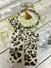 Load image into Gallery viewer, Leopard Print Bow Keyring Holder/Keychain (3 Options)