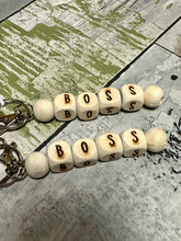 Load image into Gallery viewer, Wooden Word/Block Keychain (2 Options)