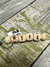 Load image into Gallery viewer, Wooden Word/Block Keychain (2 Options)
