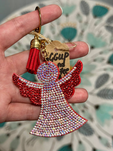 Rhinestone Angel Keychain (2 Options)