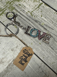 "Love" Blingy Keychain (3 Options)