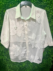 Netted Floral OSFM Top (2 Options)