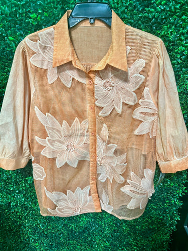 Netted Floral OSFM Top (2 Options)