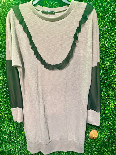 Ruffle & Mesh Clearance Top (2 Options)