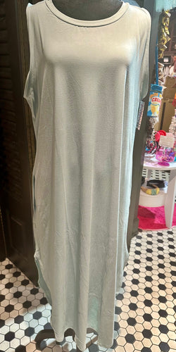 Minty Blue/Green Sleeveless Dress