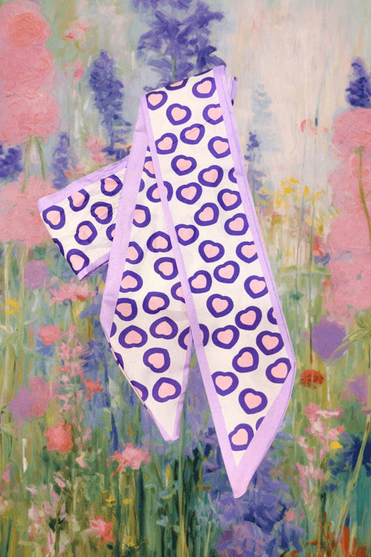 Purple Leopard Neck Scarf