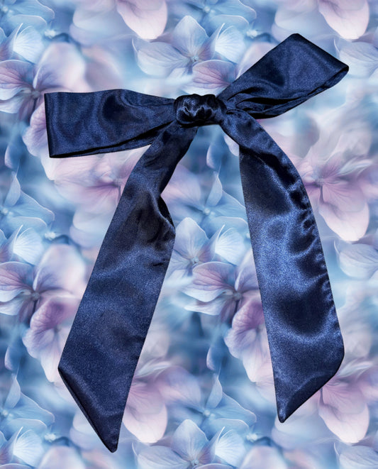 Blue Silk Neck Scarf