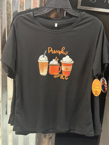 "Pumpkin Spice" Black Fall T-Shirt