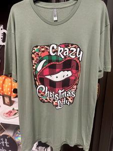 "Crazy Christmas Lady" Graphic T-Shirt