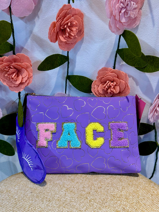 Purple "Face" + Eye Mask Set