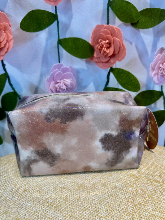 Brown Glitter Cosmetic Bag