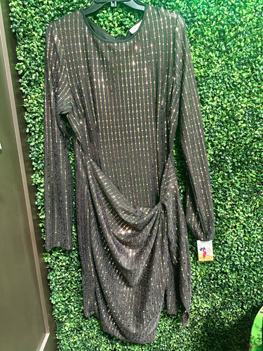 Brown Sequin Plus Size Dress