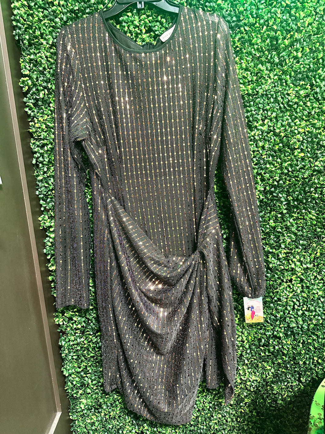 Brown Sequin Plus Size Dress