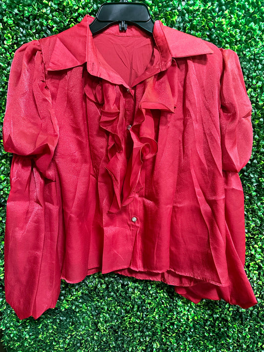 Bell Sleeve Ruffle Chiffon OSFM Top (2 Options)