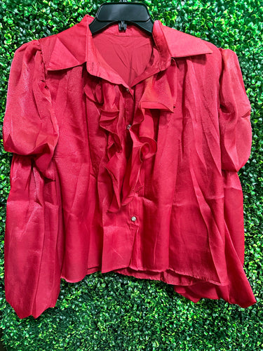 Bell Sleeve Ruffle Chiffon OSFM Top (2 Options)