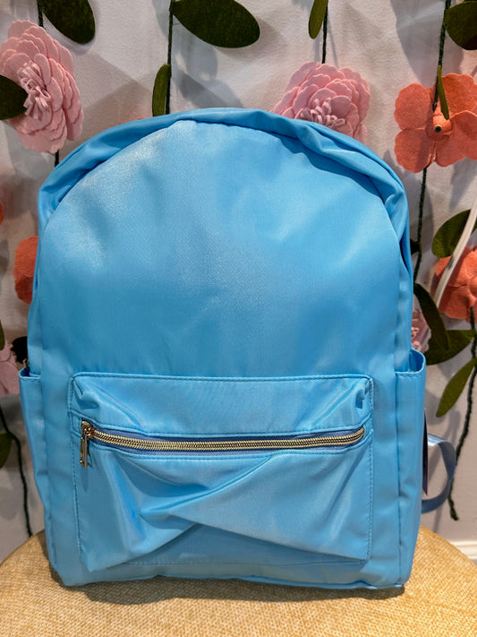 Pretty Blue Nylon Backpack