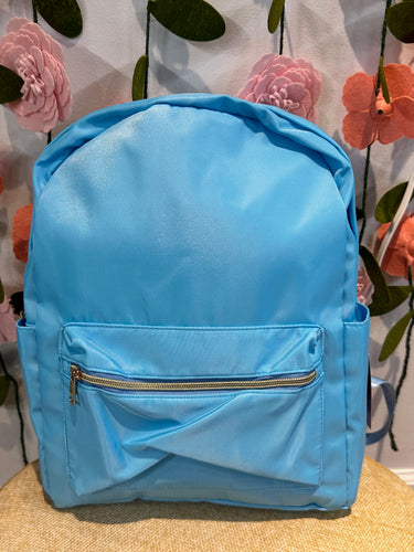 Pretty Blue Nylon Backpack