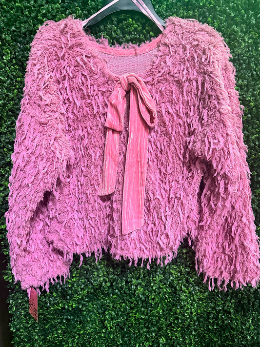 Fuzzy Ragged Big Bow Sweater (2 Options)