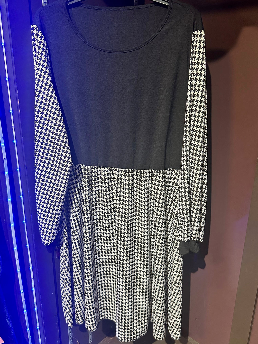 Houndstooth Tunic/Dress Plus Size