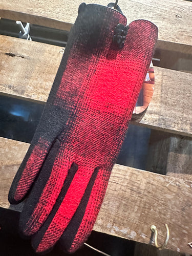 Red Buffalo Plaid Gloves