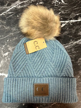 Load image into Gallery viewer, Knit Pom Pom/Fur Ball Beanie Hat (3 Options)