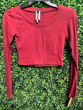 Load image into Gallery viewer, Basic Layering Crop Top Long Sleeve Tees (5 Options)