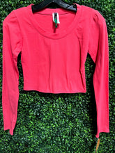 Load image into Gallery viewer, Basic Layering Crop Top Long Sleeve Tees (5 Options)