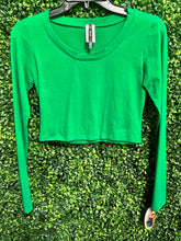 Load image into Gallery viewer, Basic Layering Crop Top Long Sleeve Tees (5 Options)